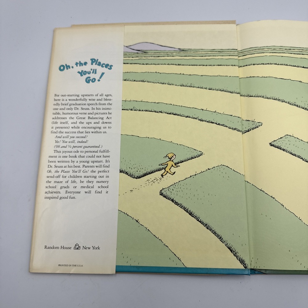 Vintage 1990 "Oh, the Places You'll Go!" By Dr. Seuss 1st Ed. Hardcover Book EUC - Picture 6 of 9